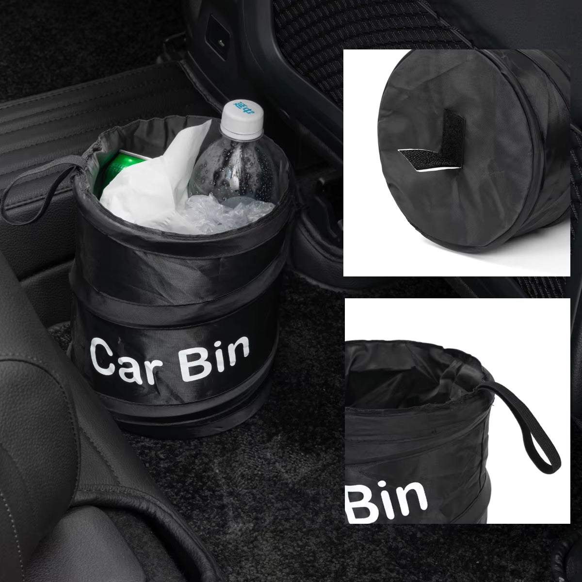 2022 Car Trash Portable Vehicle Garbage Can Foldable Pop-Up Waterproof Bag Waste Basket Auto Accessories Interior Car Accessory