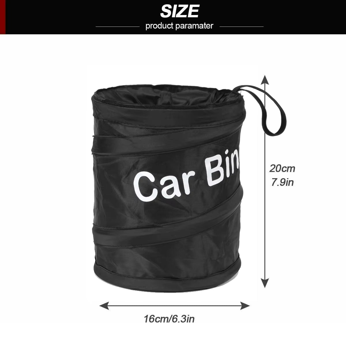 2022 Car Trash Portable Vehicle Garbage Can Foldable Pop-Up Waterproof Bag Waste Basket Auto Accessories Interior Car Accessory