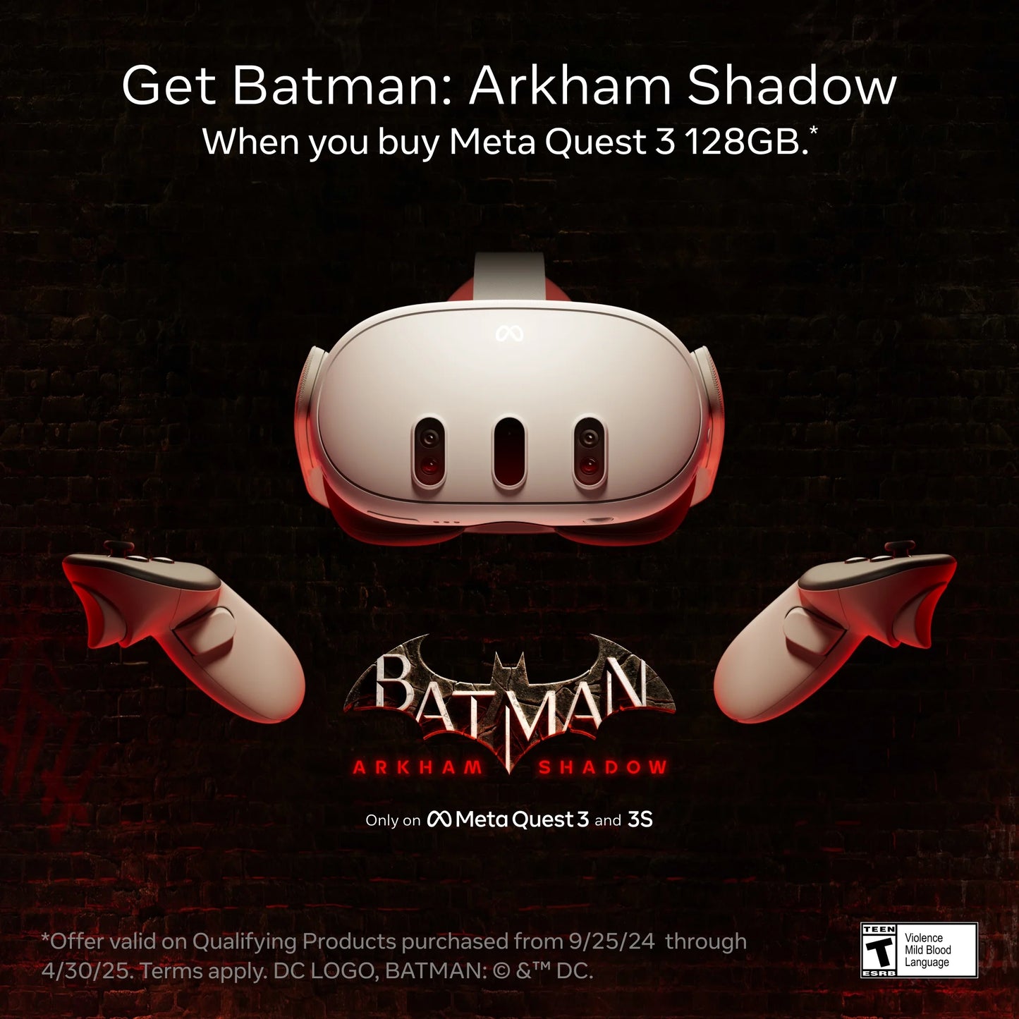 3 512GB — the Most Powerful Quest — Ultimate Mixed Reality Experiences — Get Batman: Arkham Shadow and a 3-Month Trial of + Included