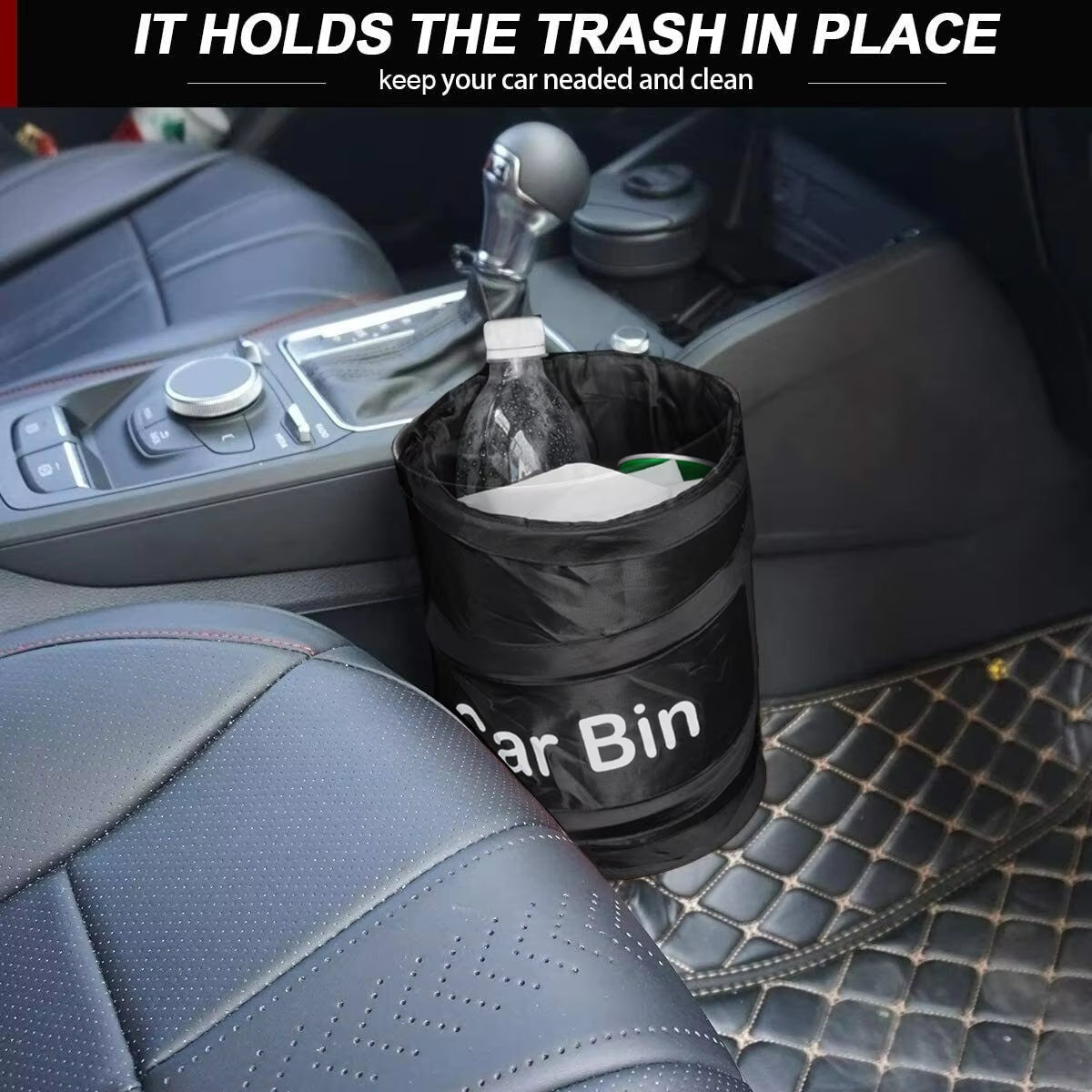 2022 Car Trash Portable Vehicle Garbage Can Foldable Pop-Up Waterproof Bag Waste Basket Auto Accessories Interior Car Accessory